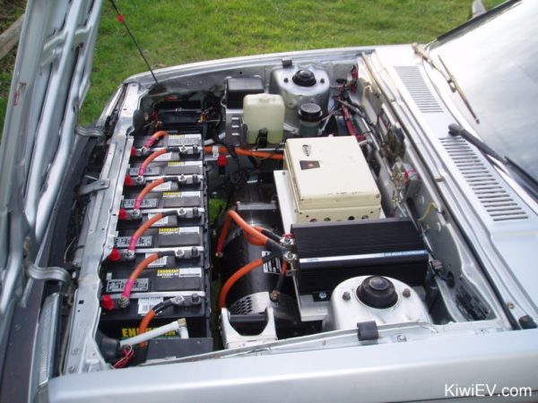 Motor elétrico em veículo
